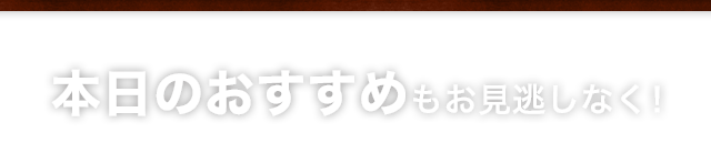 本日のおすすめ